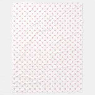 Ullfilt/vit med rosa polka dots fleecefilt