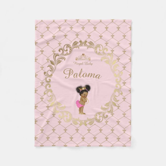 Ullfiltar, baby shower, flicka, princess, fleecefilt (Framsidan)