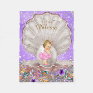 Ullfiltar, baby shower, flicka, princess, fleecefilt