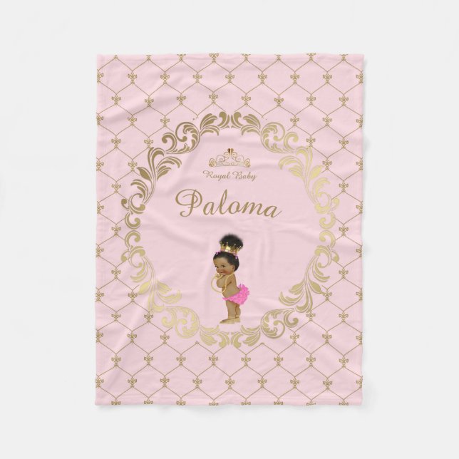 Ullfiltar, baby shower, flicka, princess, fleecefilt (Framsidan)