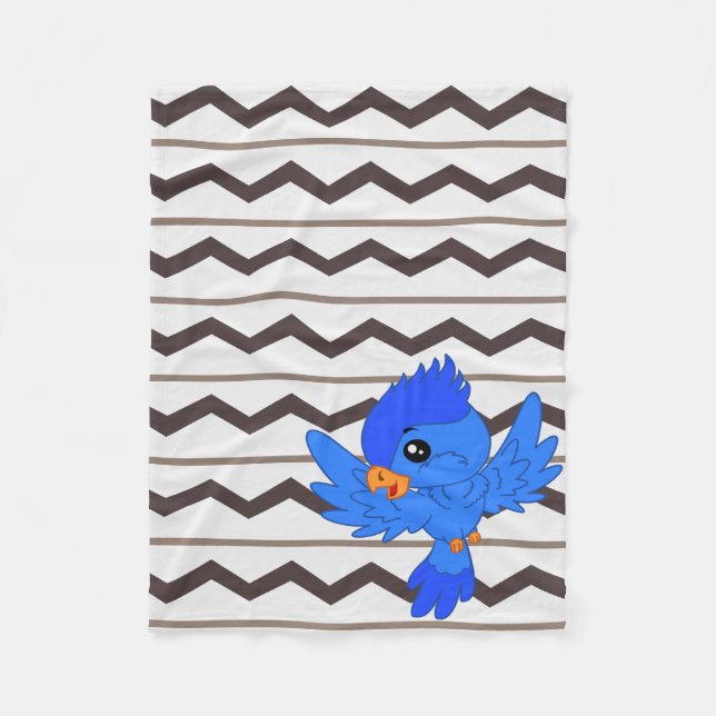 Ullfiltbaby, 76,2 cm x 101,6 cm fleecefilt (Framsidan)