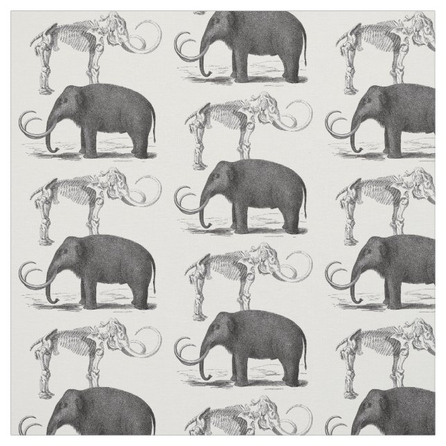 Ullig kolossal förhistorisk elefant tyg (Provkarta)