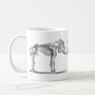 Ullig kolossal och skelett- vintageevolution kaffemugg