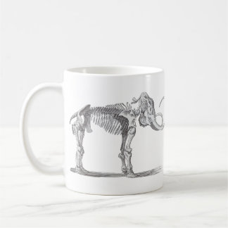 Ullig kolossal och skelett- vintageevolution kaffemugg