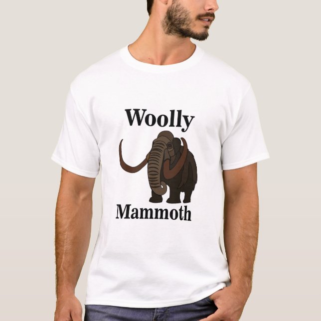 Ullig mammut  t shirt (Framsida)