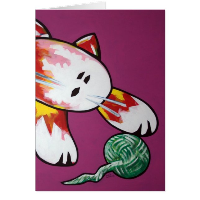 Ullig vykort hälsningskort (Framsidan)