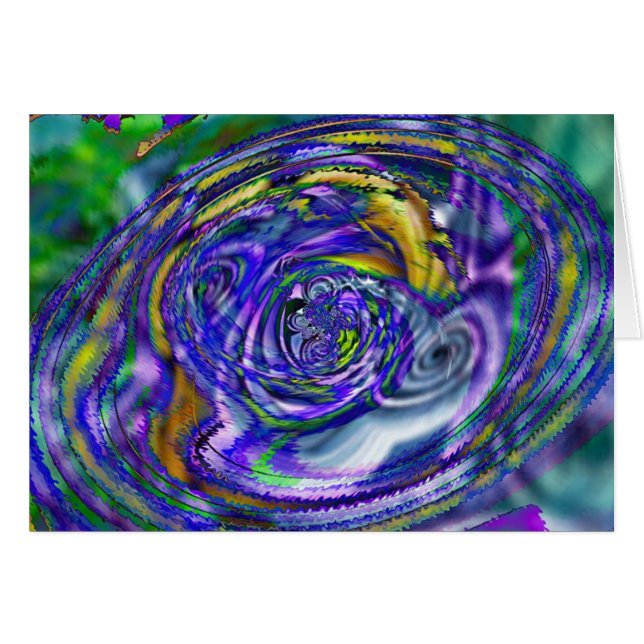 Ullis fractalklunk hälsningskort (Framsidan Horizontal)