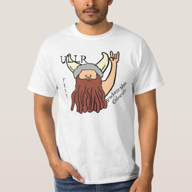 Ullr Feststen på viking humorutslagsplats Tee Shirt (Framsida)