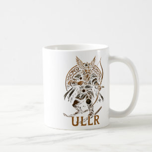 Ullr Nordisk Gud För Bågskytte Och Skidåkning Kaffemugg