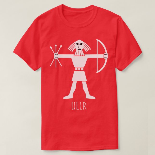 Ullr Norse Viking God of Archery Ski Hunting Winte T Shirt (Design framsida)