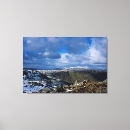 Ullscarf- och Skiddaw Winter-Helgdag-kort Canvastryck