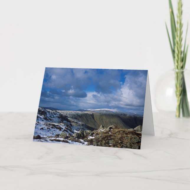 Ullscarf och Skiddaw Winter Helgkort (Framsida)
