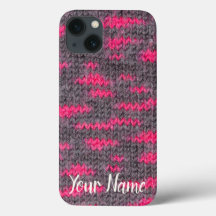 Ullstruktur i sticka med rosa och grått färg