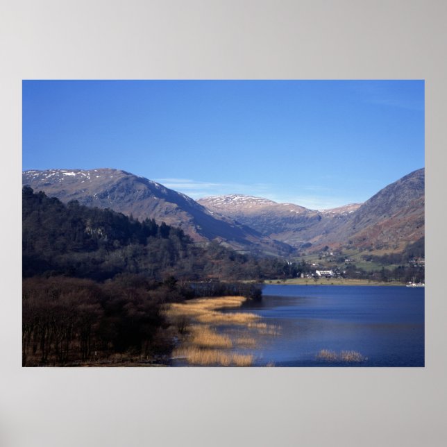 Ullswater Cumbria England Postcard Cushion Poster (Framsidan)