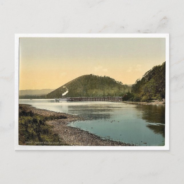 Ullswater, Pooley Bridge Pier, Sjö District, Engl Vykort (Framsida)