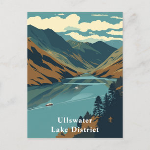 Ullswater, Sjö District, England Art Vykort