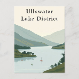 Ullswater, Sjö District England Peaks Art Vykort