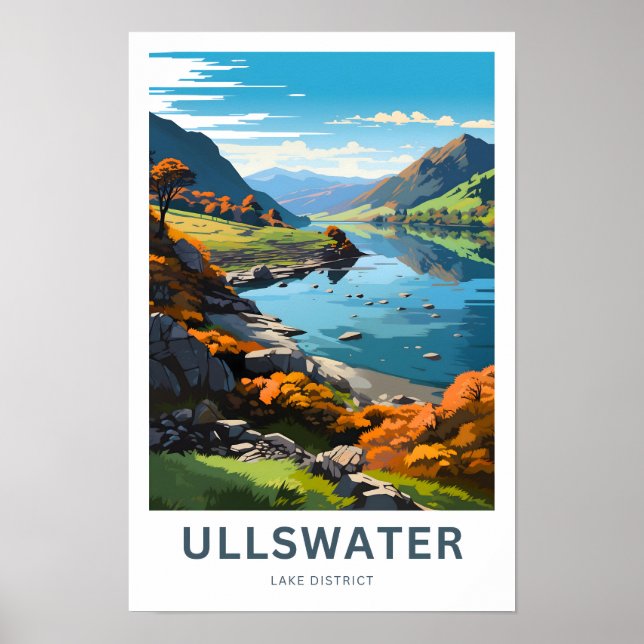 Ullswater Sjö District Travel Skriv ut Poster (Framsidan)