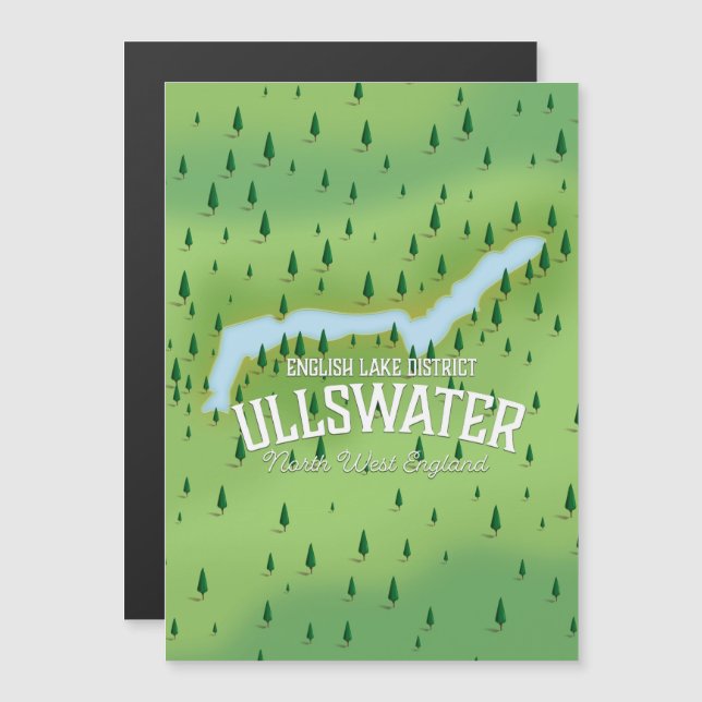 Ullswater sjö distriktsresande karta poster. (Fram/baksida)