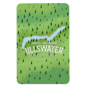 Ullswater sjö distriktsresande karta poster. magnet