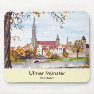 Ulm Minster Tyskland målning av Farida Greenfield Musmatta