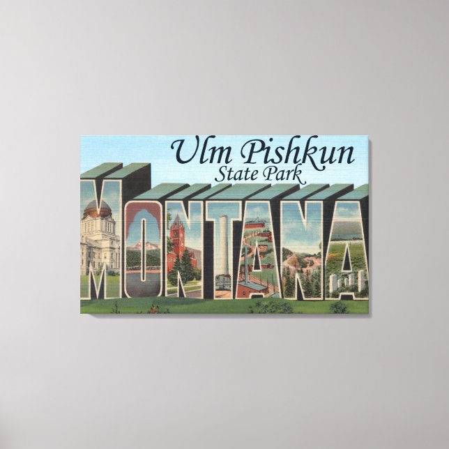 Ulm Pishkun State Park, Montana Canvastryck (Framsida)