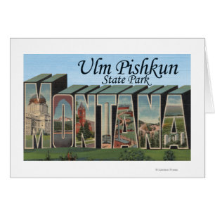 Ulm Pishkun State Park, Montana Hälsningskort