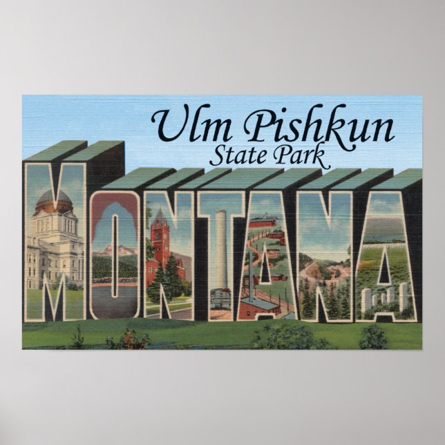 Ulm Pishkun State Park, Montana Poster (Framsidan)