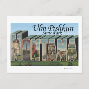 Ulm Pishkun State Park, Montana Vykort