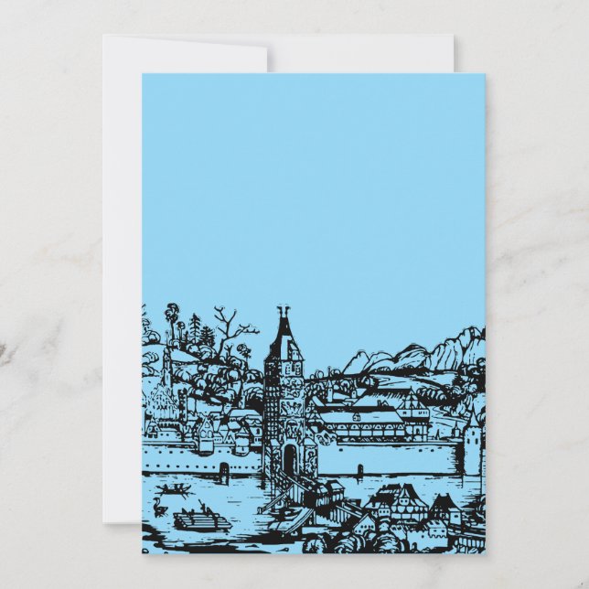 Ulm-staden Baden-Württemberg i Tyskland Inbjudningar (Framsida)