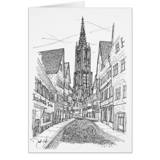 Ulm Tyskland Hälsningskort