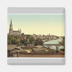 Ulm Wurtemburg, tysklanda sällsynta Photochrom Magnet
