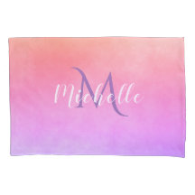 Ulra violet rosa persienngradient med monogram