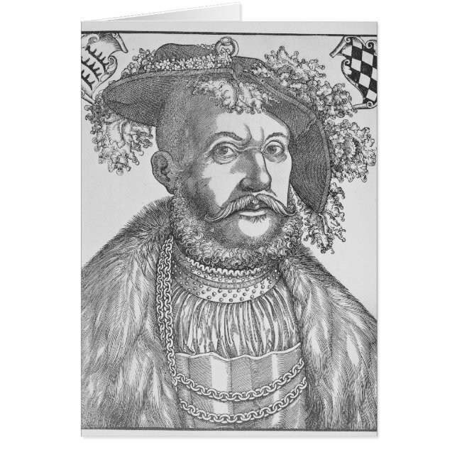 Ulrich hertig av Wurttemberg Hälsningskort (Framsidan)
