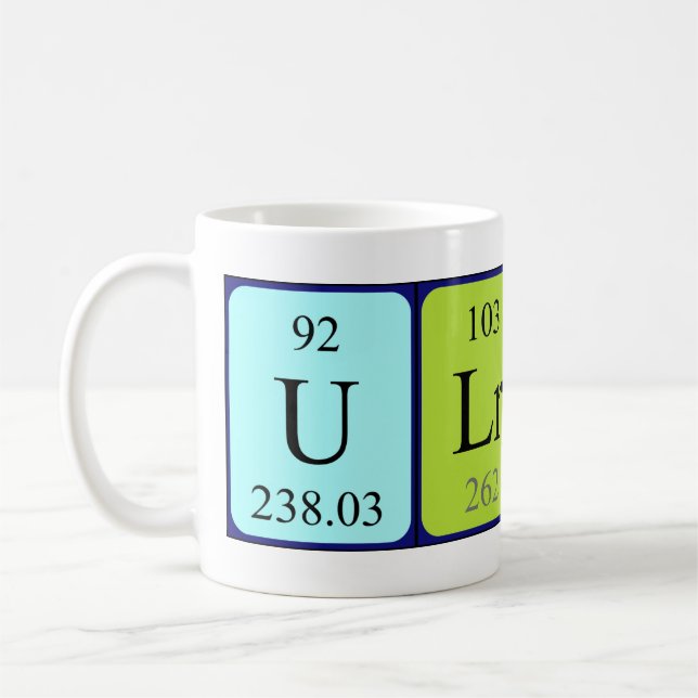 Ulrik Periodisk bord namn mugg (Vänster)