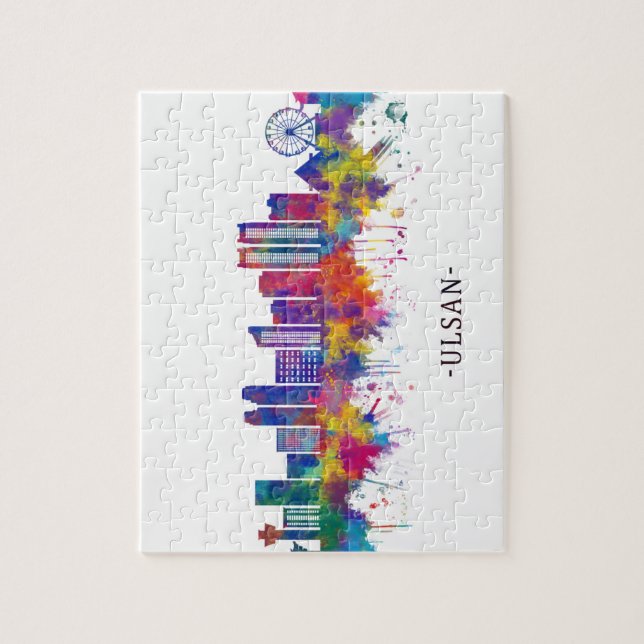 Ulsan Sydkorea Skyline Pussel (Vertikal)