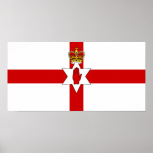 Ulster Banner Northern Ireland Flagga Poster