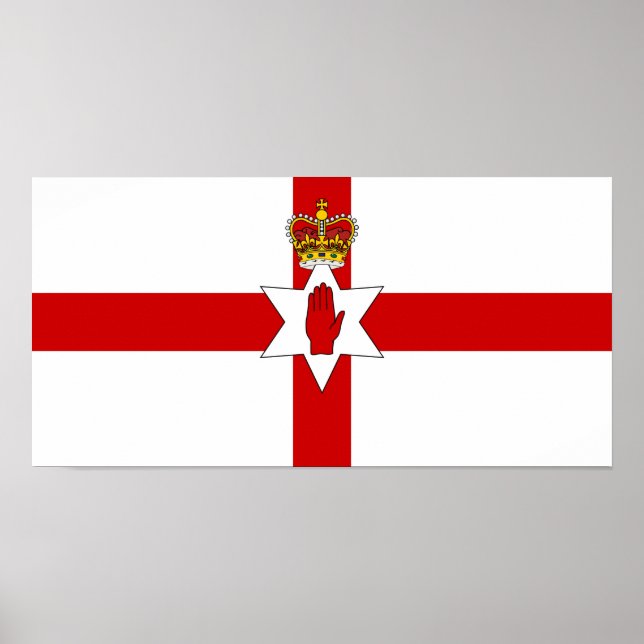 Ulster Banner Northern Ireland Flagga Poster (Framsidan)