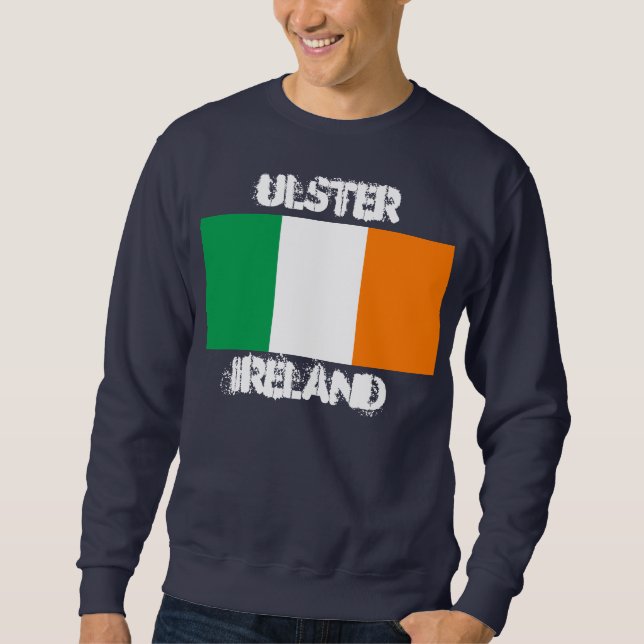Ulster, Irland med irländsk flagga Långärmad Tröja (Framsida)