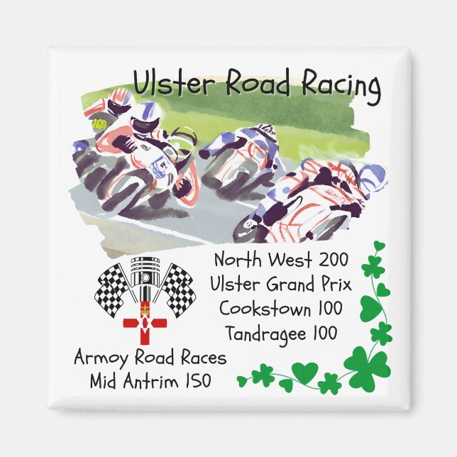 Ulster Road Tävla Events Magnet (Framsidan)