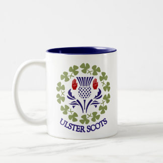 Ulster-Scots thistle- & shamrockmugg Två-Tonad Mugg