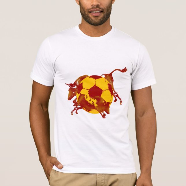 Ulta hoade spanskt spring av tjurfotbollgåvorna t shirt (Framsida)