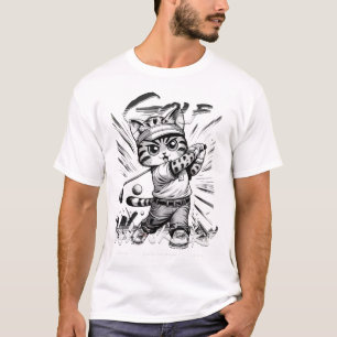 Ulti-Meowt Golf Pro - Whimsical Cat Golfer T Shirt