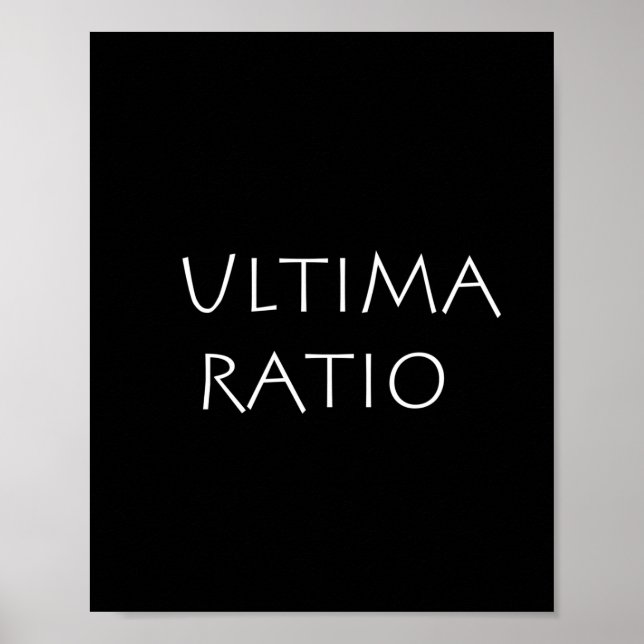Ultima ratio poster (Framsidan)