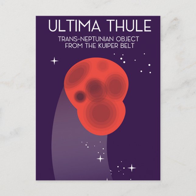 Ultima Thule Keiper Bälte rymdkonst Vykort (Framsida)