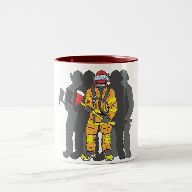 Ultimat brandman Två-Tonad mugg (Center)