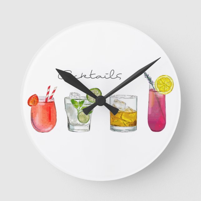 **ULTIMAT COCKTAIL PUB* CLOCK RUND KLOCKA (Framsida)