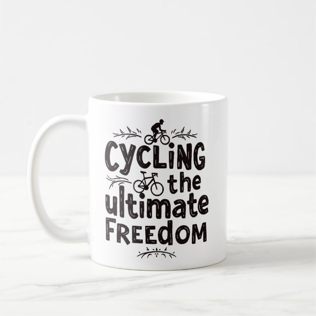 Ultimat Frihet: Cykling i Stil Kaffemugg (Vänster)