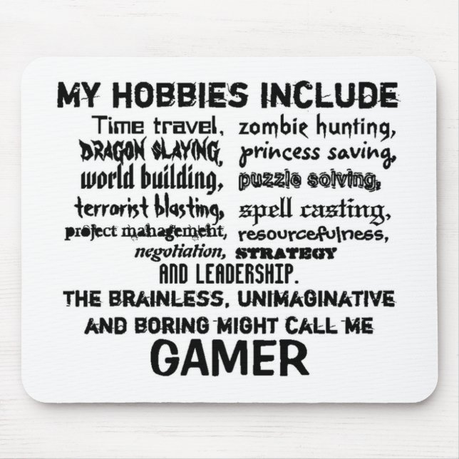 Ultimat gamer'sens bekännelse (vit) musmatta (Framsidan)
