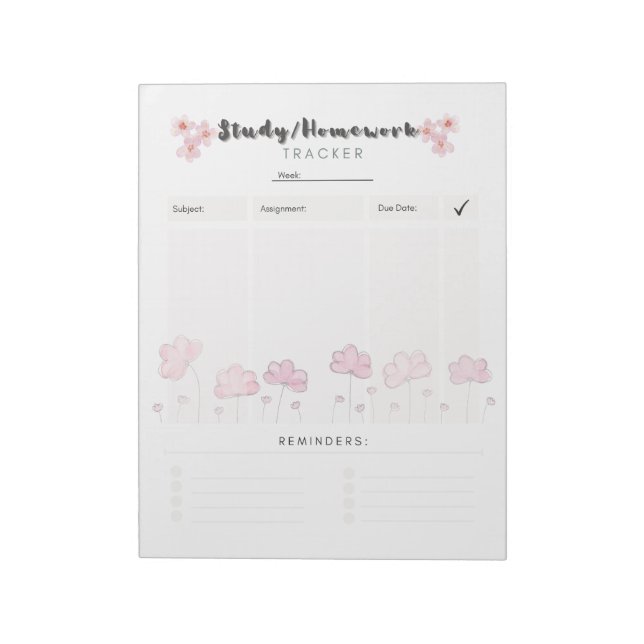 Ultimat mall för daglig studieplanering anteckningsblock (Roterad)